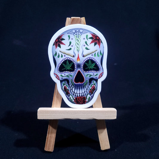 DAY OF THE DEAD MARIJUANA sticker