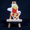 FRIES SURFING A PIZZA SLICE sticker