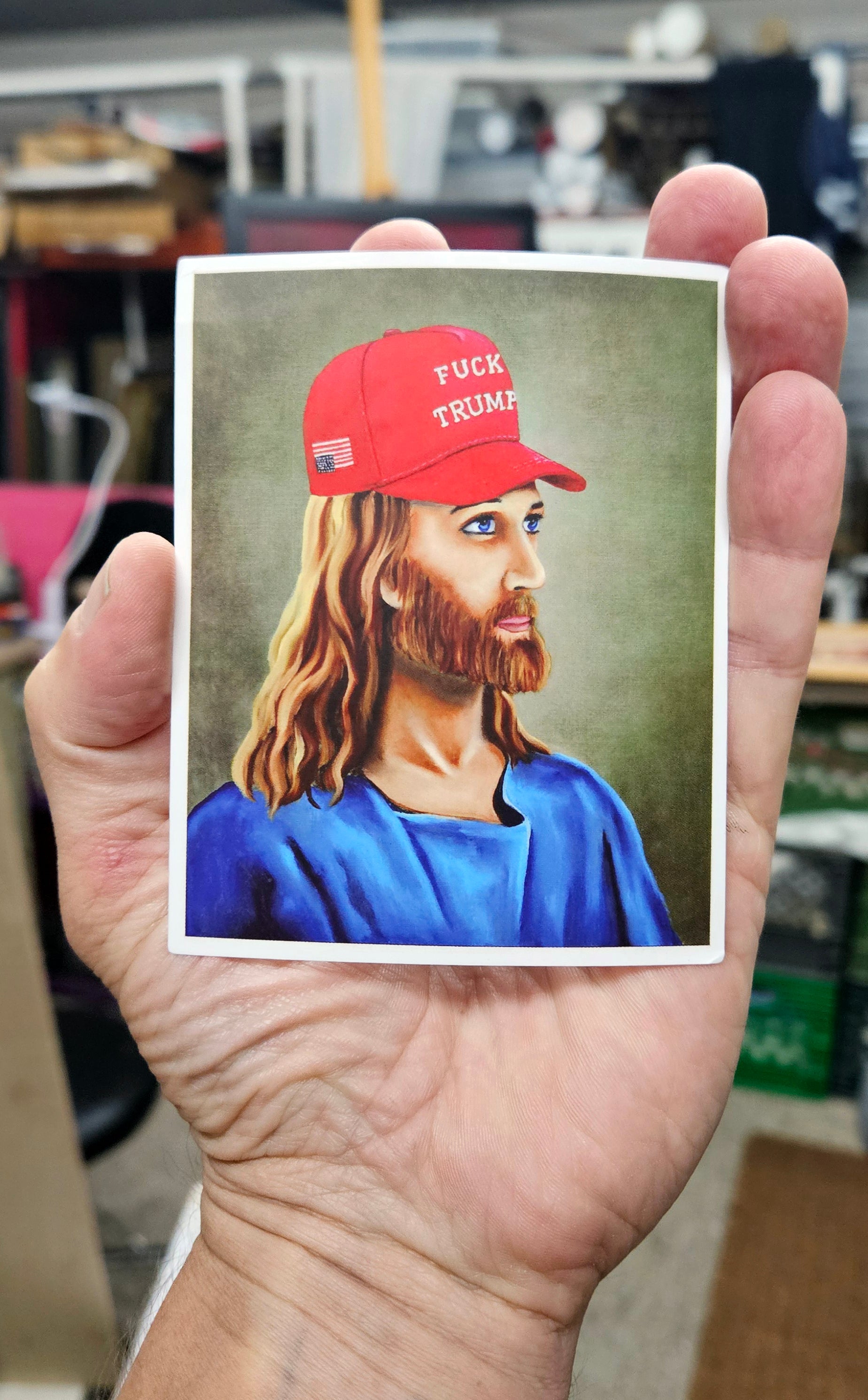 JESUS FUCK TRUMP sticker